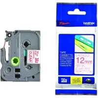Brother Tape TZe-132 Rood op transparant (12 mm)