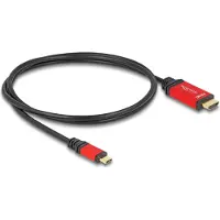 DeLOCK USB Type-C to HDMI Cable (DP Alt Mode) 8K 60 Hz with HDR function 1 m red