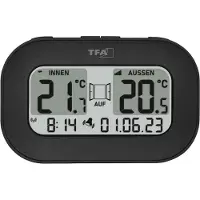TFA-Dostmann Funk-Thermometer COOL@HOME 30.3046.01 Draadloze thermometer digitaal Zwart