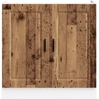vidaXL Onderkast voor spoelbak, Porto, met uitstraling van oud hout, 80x46x81,5 cm