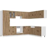 vidaXL 14-delige Keukenkastenset Kalmar bewerkt hout artisanaal eiken