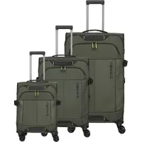 Travelite Briize 4 wielen Kofferset 3-delig met uitbreidingsplooi olijf