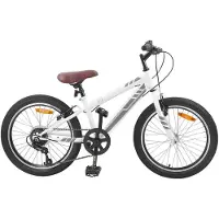 vidaXL Mountainbike 24 Inch 6-Snelheid voor 8-12 jaar oud Wit