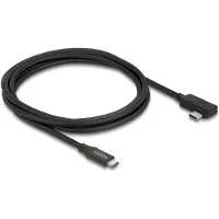DeLOCK Coaxial USB 40 Gbps cable angled left / right USB PD 3.1 240 W 2 m