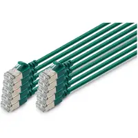 Digitus DK-1632-A-003S-G-10, 0,3 meter, Cat6a, F/FTP (FFTP), RJ-45, RJ-45, groen