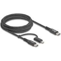 DeLOCK 81171 USB2 in 1Kabel USB Type-C zu Type-C/Lightning 2m MFi