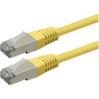 Roline Patchkabel Cat.6 (klasse E), PoE, S/FTP (PiMF), geel, 3 meter