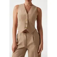 Guess Marciano By Irina Vest Natural Almond Multi Maat: 46 | Gilets Outlet | Dames | Beige