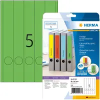Herma ordneretiketten A4, 297 mm lang, permanent hechtend/bedrukbaar, 100 stuks, groen