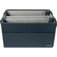 Leitz Stoffen Compacte Hot Desking Opbergtas - Fluweel grijs