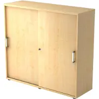 Hjh OFFICE PRO BETA 1753S - Esdoorn Hoogte van de map | 3 OH Schuifwandkast Chrome metaal handgreep