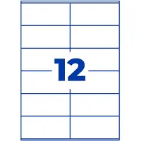 Avery 6175-65 Universele etiketten 105 x 48 mm Papier Wit 65 vellen Permanent hechtend Inkjet, Laser (zwart/wit), Laser (kleur), Kopiëren