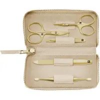 Zwilling Manicure- en pedicureset 5-delig met nagelschaar, leer, beige Manicureset 1 st