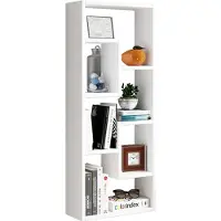 VCM Vilo wandkast 5 planken wit.