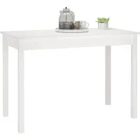 vidaXL Eettafel 110x55x75 cm massief grenenhout wit