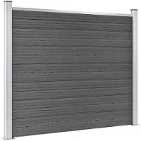 vidaXL Schuttingpanelenset 353x146 cm HKC zwart