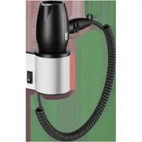 Keuco Plan - Haardroger met houder, aluminium/zwart 14995170037