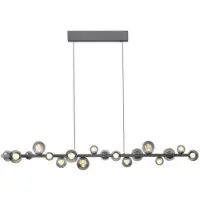 Paul Neuhaus Eettafel hanglamp Pure E-Popup 18L - met smoke glas