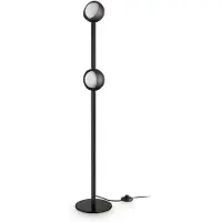 Ideal Lux Vloerlamp Bloom, zwart, Woon-/ Eetkamer, metaal, vloerlamp