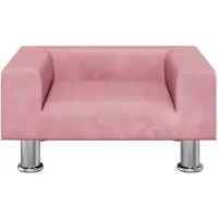 vidaXL Hondenmand 50x40x26,5 cm fluweel roze
