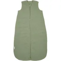 Meyco Baby Uni Baby Slaapzak Gevoerd - Pre-washed Hydrofiel - Olive Green - 110cm - 2.0 TOG