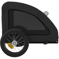 vidaXL Fietsaanhanger voor honden, zwart, Oxford-stof en ijzer