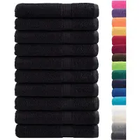 vidaXL Handdoeken SOLUND 10 st 600 g/m² 100x200 cm zwart
