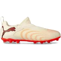 Puma Future 9 Match Laceless MG The Arrival - Amangaan met suiker/Wit/Ultra Red/Zwart Kids