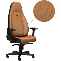 Noblechairs ICON Echtlederen Gaming Stoel Zwart/Beige