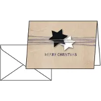 Sigel Christmas Wrapping Kerstkaart Bruin 25 Stuks