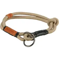 Trixie BE NORDIC HALSBAND HOND HALF-SLIP ZAND / ZWART 50X1.3 CM