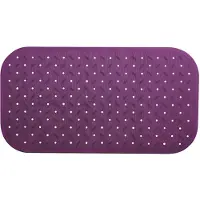 MSV Douche/bad anti-slip mat badkamer - rubber - paars - 36 x 76 cm - Badmatjes