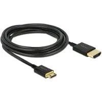 DeLOCK Dunne Premium Actieve Mini HDMI - HDMI kabel - versie 2.0 (4K 60Hz) / zwart - 3 meter