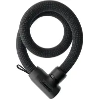 ABUS Fietsslot Textiel-kettingslot - YARNIT 4004K - Security level 7 - zwart - 110 cm - Geschikt voor elektrische fietsen en stadsfietsen - lichtgewicht - slechts 0,88 kg