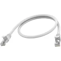 Vision RJ45 (mannelijk) naar RJ45 (mannelijk) - Afgeschermde Twisted-Pair kabel (STP) - CAT 6a - 10 Gbps - 24 AWG - met bescherming tegen kabelbreuk - 50 cm - wit