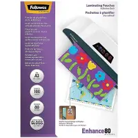 Fellowes A3 80 Micron lamineerhoezen met zelfklevende achterkant (100 stuks)