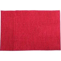 MSV Badkamerkleed/badmat voor op de vloer - fuchsia roze - 40 x 60 cm - Microvezel - Badmatjes