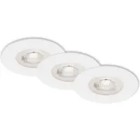 Briloner - Set van 3 LED Inbouwspots - dimbaar - badkamerverlichting - Ø9 cm - IP44 - 5W - 460 Lm - 3.000 K - wit