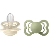 BIBS Supreme fopspeen - maat 2 - Ivory / Sage (2 stuks) unisex