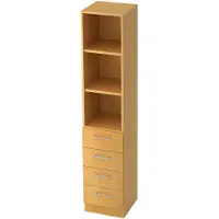 Hjh OFFICE PRO SIGNA G 7600 RE - Beuken Hoogte van de map | 5 OH Kast met 4 lades Rail handvat (kunststof)