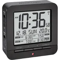 TFA-Dostmann TFA - Digitale wekker met radiofunctie en temperatuurweergave - 60.2536.01 - zwart