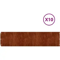 vidaXL Grasziering, 10 stuks, 25 x 103 cm, weerbestendig staal, roestkleur