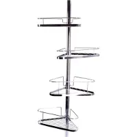 MSV Telescopische Doucheservice Met 4 Metalen Planken