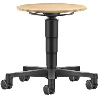 BIMOS Allround kruk , in hoogte verstelbaar, dubbele wielen, beuken multiplex