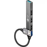 Goobay USB-A hub 4-poorts – USB 3.2 Gen 1 - Busgevoed
