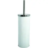 Spirella MSV Toiletborstel in houder/wc-borstel - metaal - ivoor wit - 38 cm - Toiletborstels