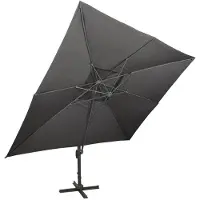 vidaXL Zwevende parasol met dubbele bovenkant antraciet 400x300 cm