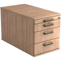 Hjh OFFICE PRO SIGNA TC30 SG - Rolcontainer Hout Walnoot met 3 lades Greeplijst kunststof