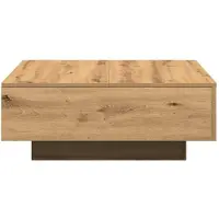 vidaXL Salontafel, Artisan-eikenhout, 80 x 80 x 31 cm