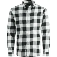 Jack & Jones Overhemd 'Gingham' zwart / wit